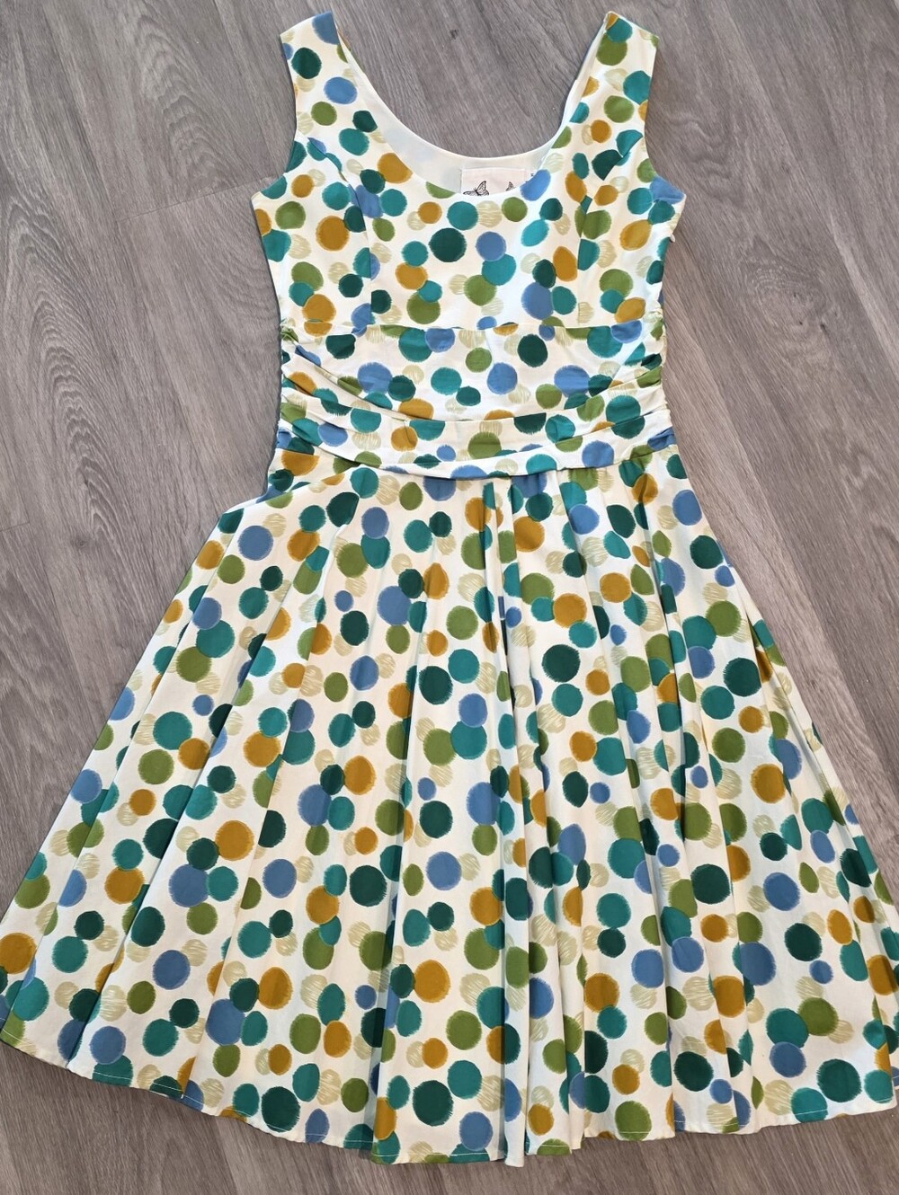 Polka Dot Fit-and-Flare Retro Syle Dress